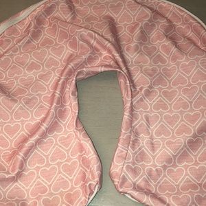 Pink Heart/striped Boppy Cover